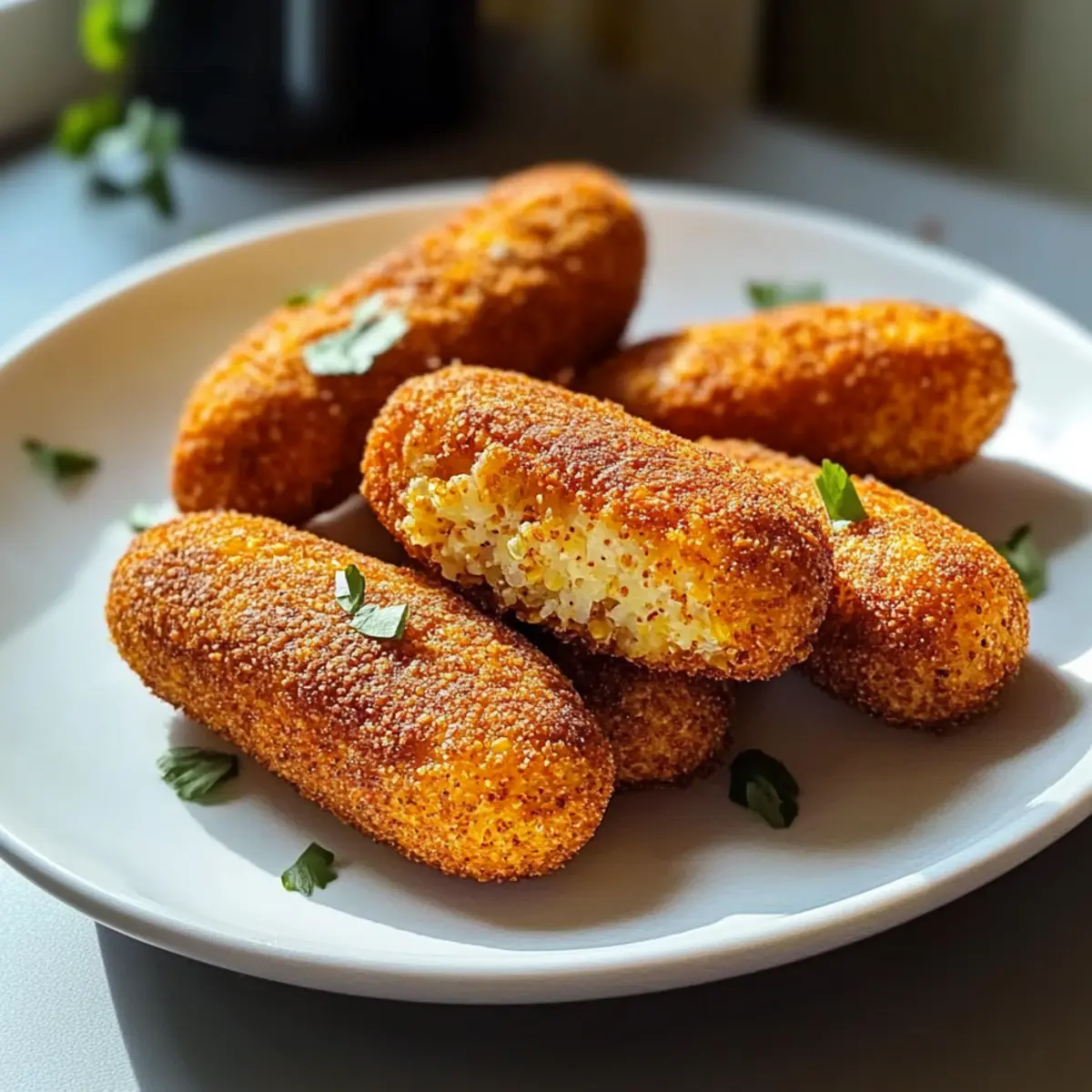 Crispy Linsenkroketten aus der Heißluftfritteuse